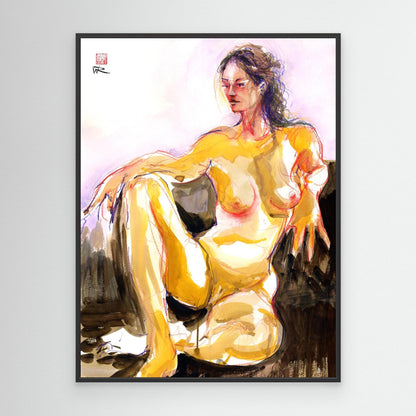 Seated pose - canvas print