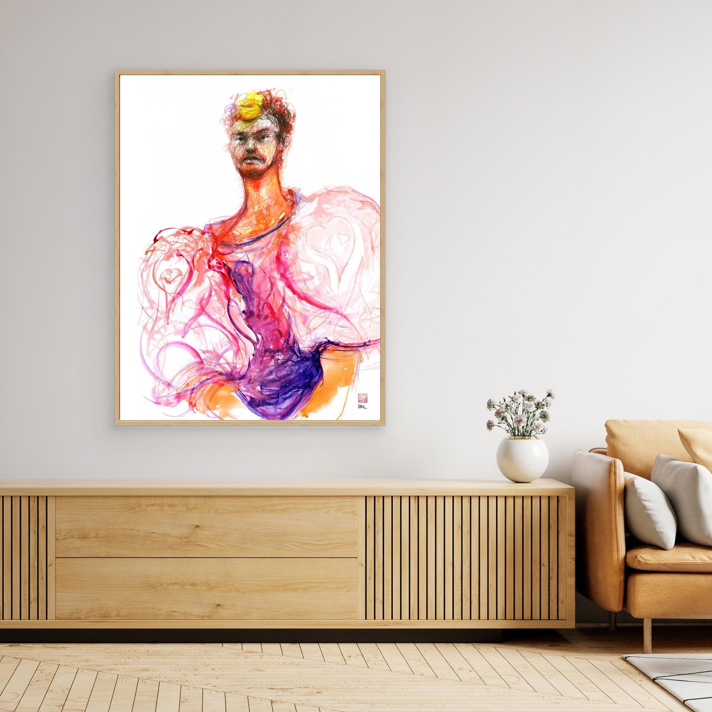 Fashion illustration of designs by Terry Milligan