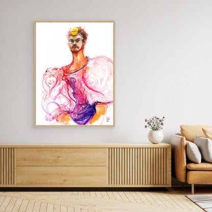 Fashion illustration of designs by Terry Milligan