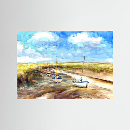 Tides out at Morston - paper print