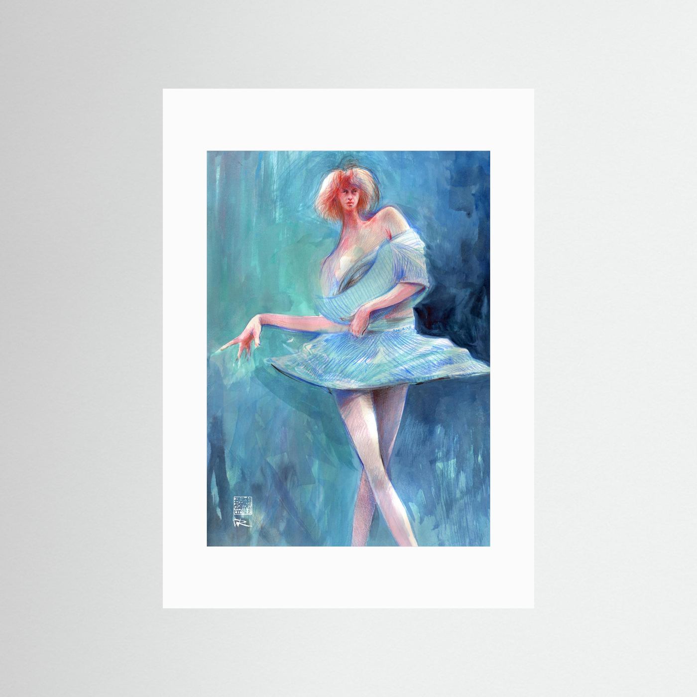 Catwalk in blue - Print on fine art paper