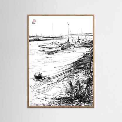 Blakeney mooring - paper print