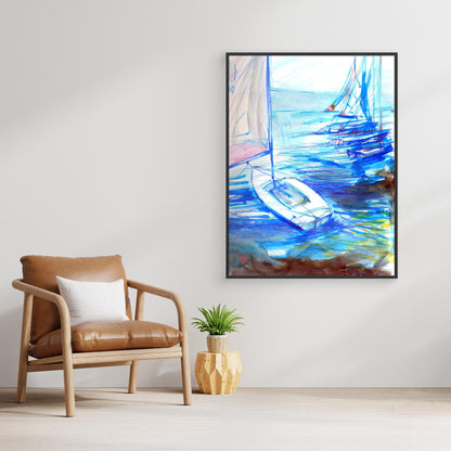 Dinghy in blue