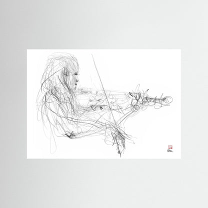 Charlotte Spruit on violin 2 - paper print