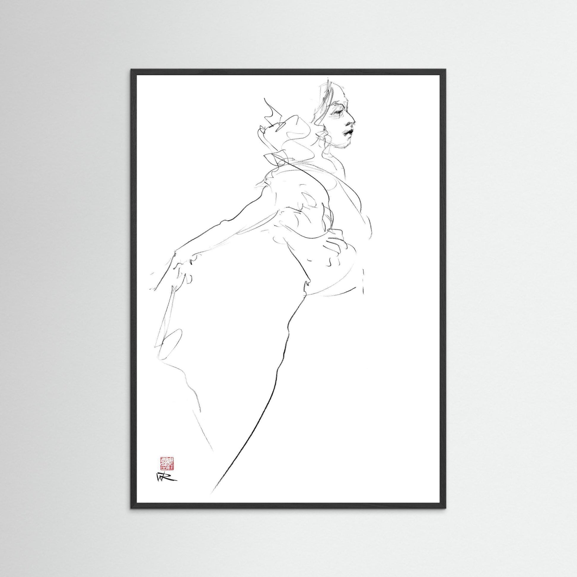 Figure line drawing oct25 - Paper print