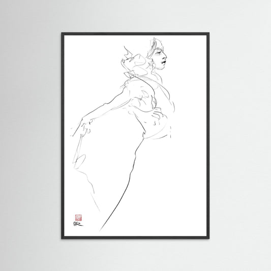 Figure line drawing oct25 - Paper print