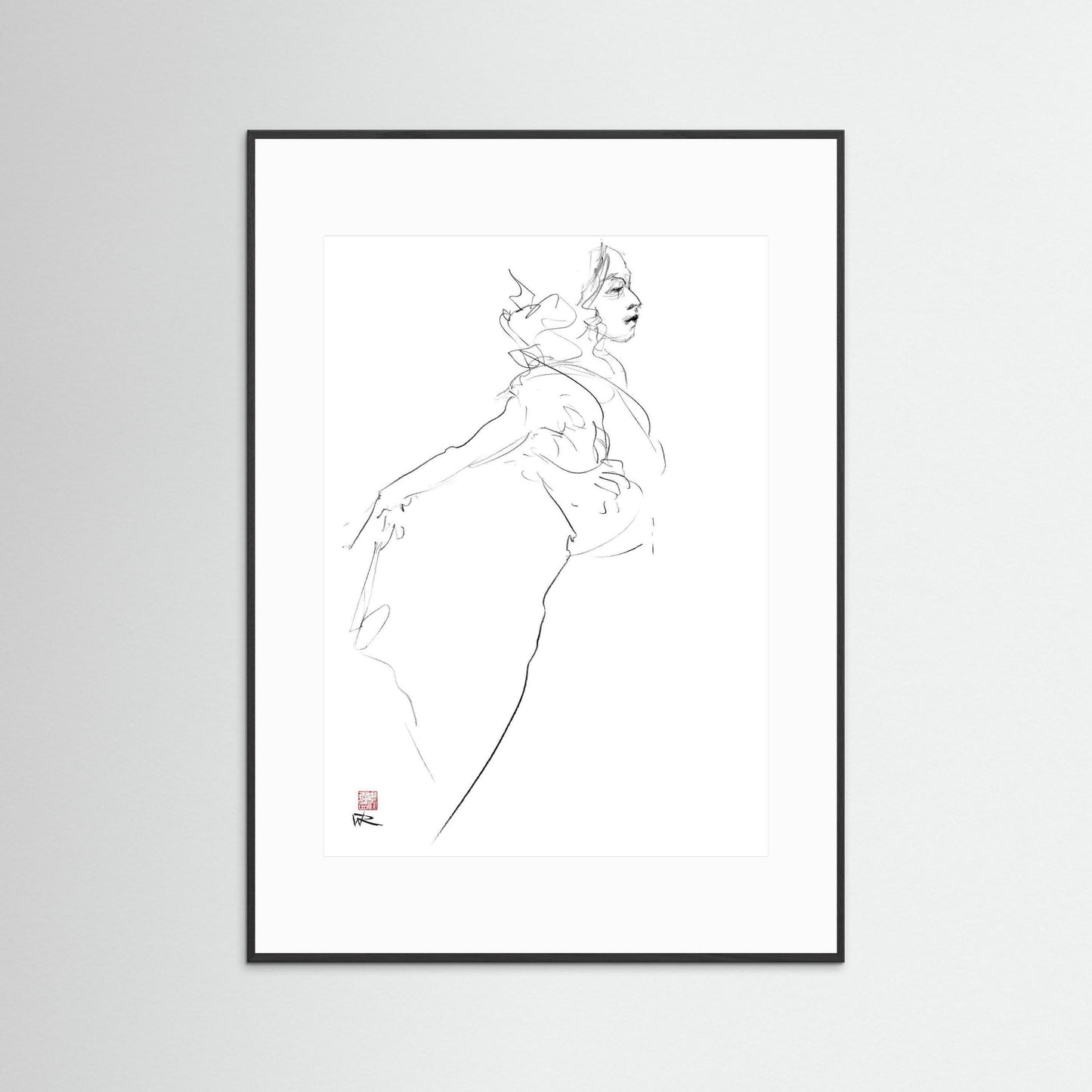 Figure line drawing oct25 - Paper print