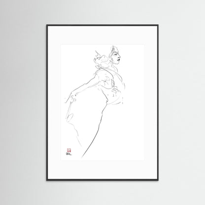 Figure line drawing oct25 - Paper print