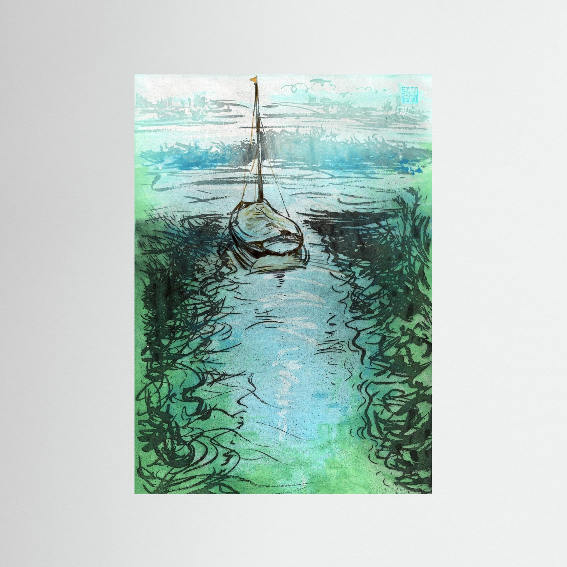 Stiffkey mooring edition 3 - Paper print