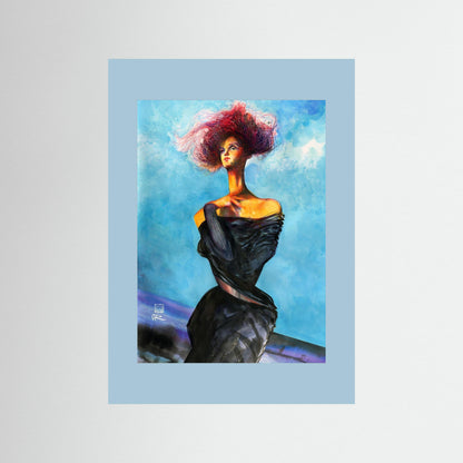 Galiano blue doll - Paper print