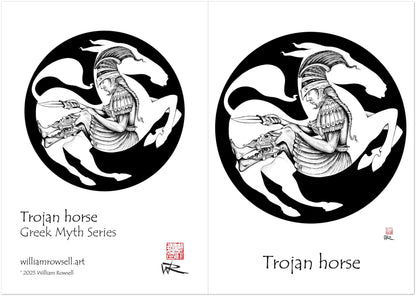 Trojan horse - Myths pack of 10 Greeting Cards