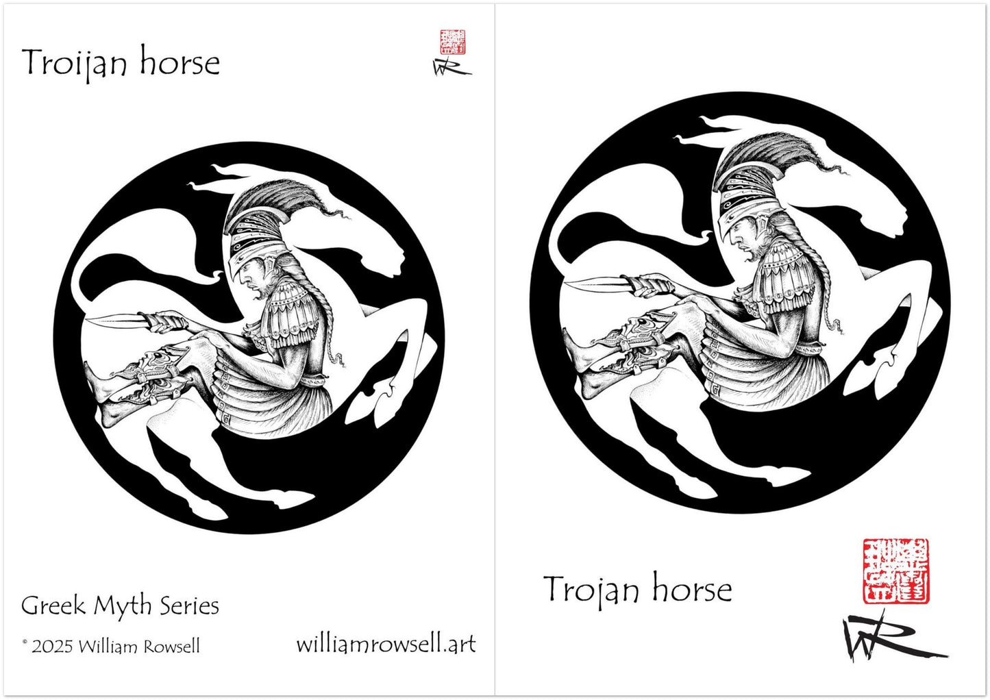 Trojan horse - Myths pack of 10 Greeting Cards