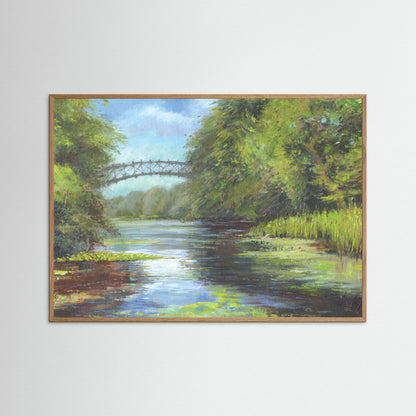 Lillies beneath the bridge at Wotton - Print on fine art paper