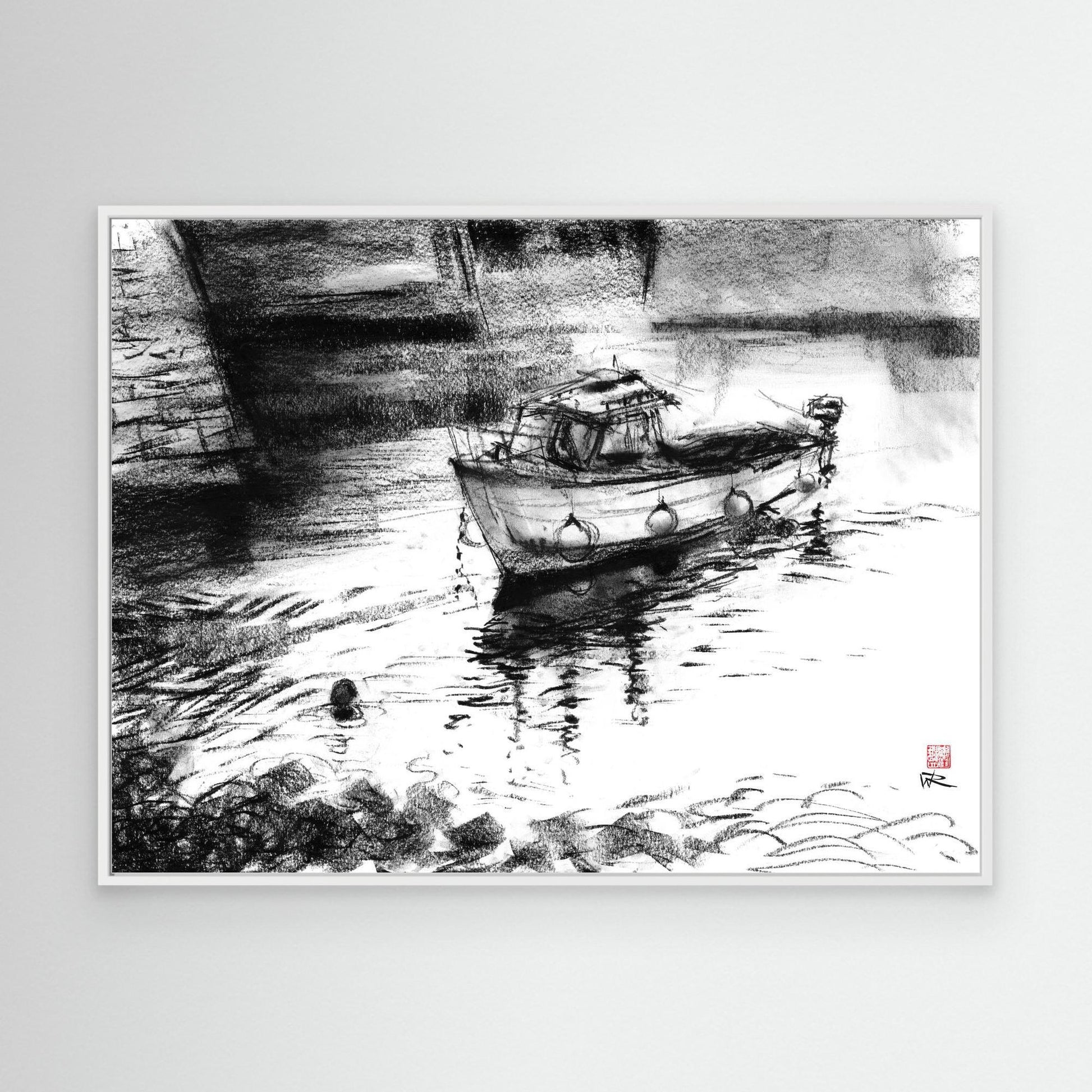Fishing boat in Porthleven harbour