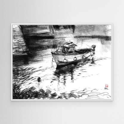 Fishing boat in Porthleven harbour