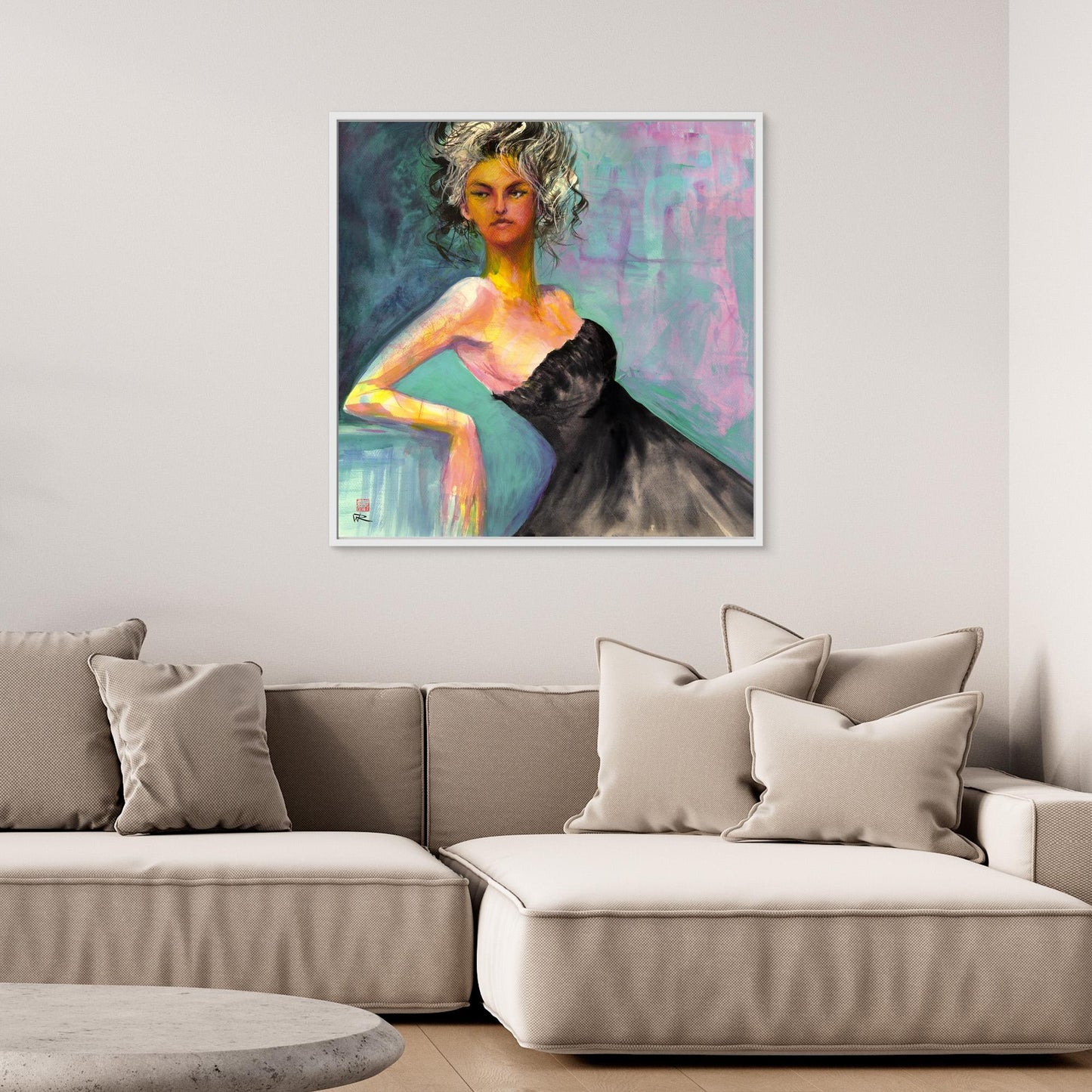 Little black dress - Canvas print