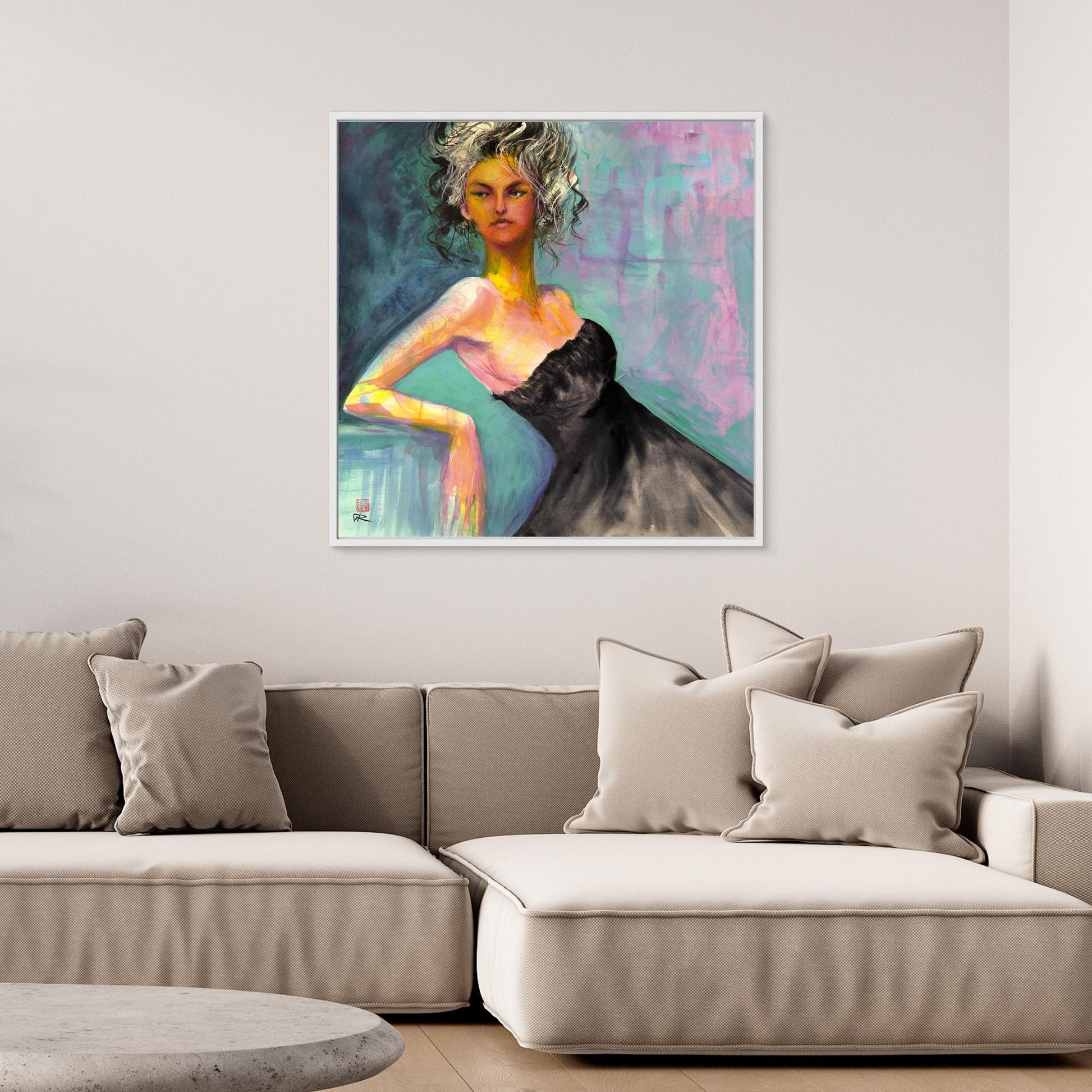 Little black dress - Canvas print