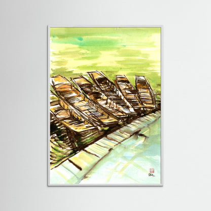 Punts on the Cherwell - paper print