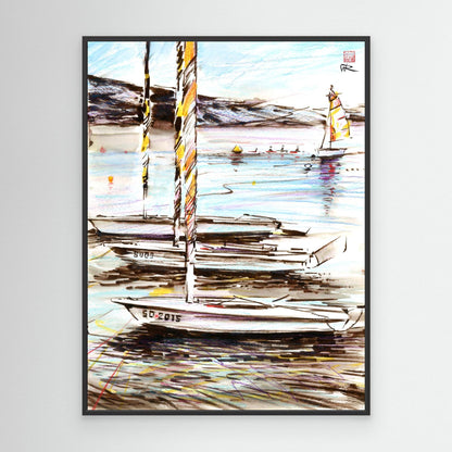 Boats in evening shadow