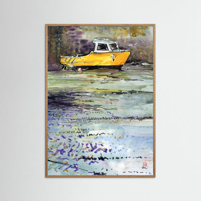 Porthleven fishing boat - paper print