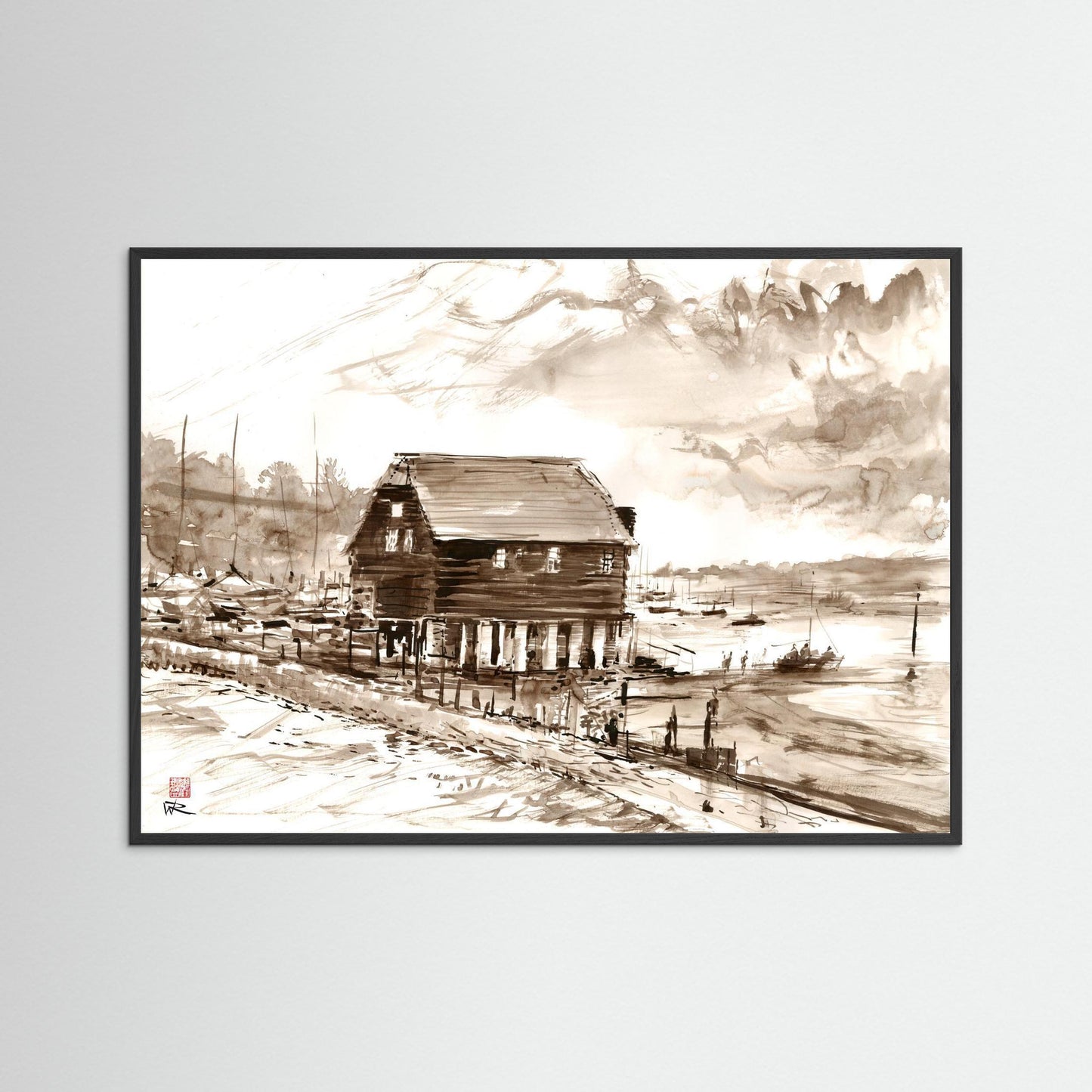 Bosham boathouse - paper print