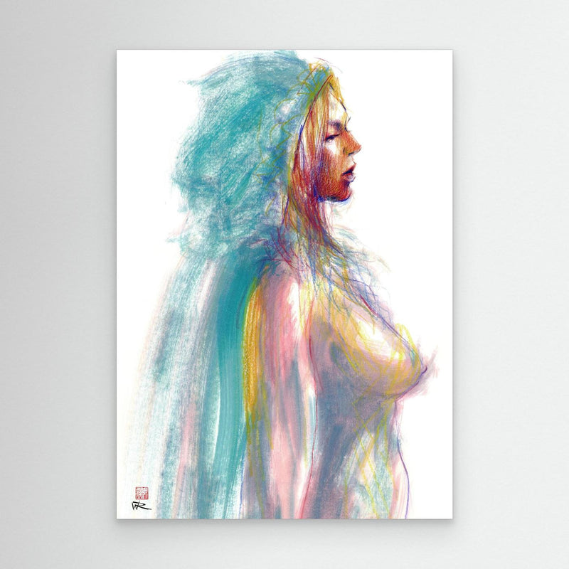 Manko in teal cloak - Canvas art print