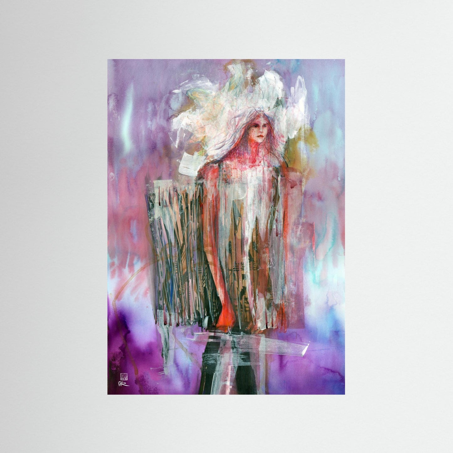 Concertina dress - Paper print