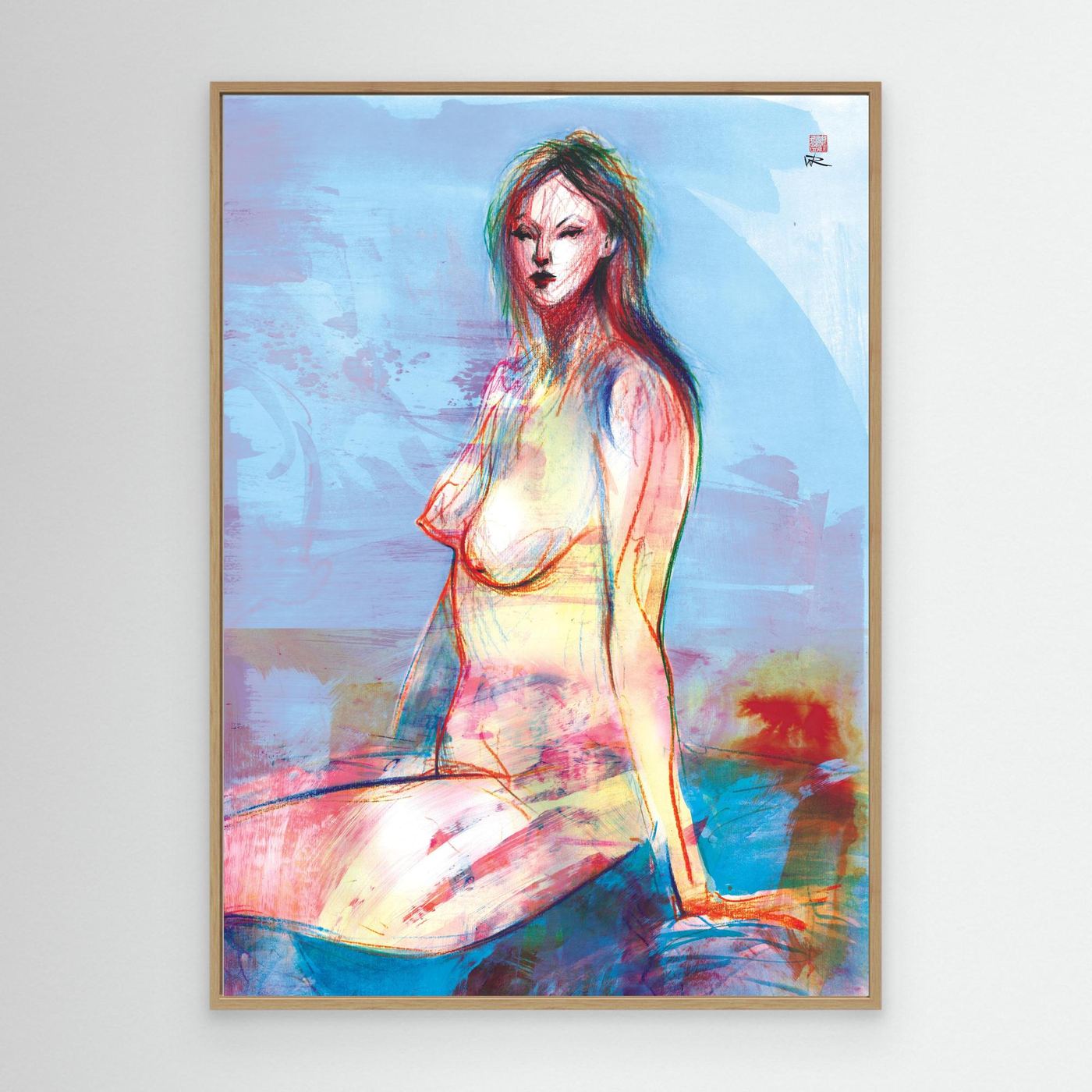 Seated in reflection - Canvas art print