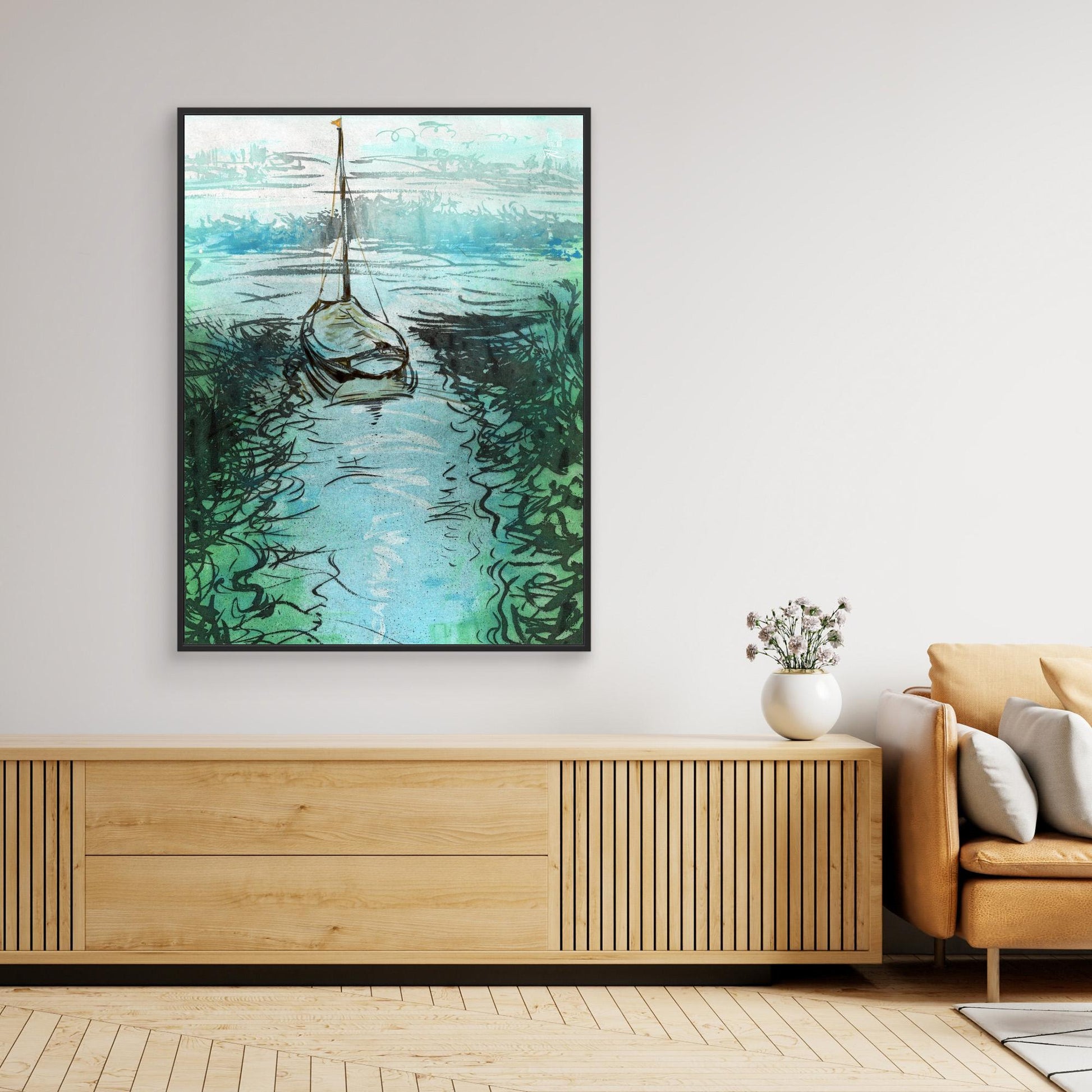 Stiffkey mooring edition 3 - Canvas print