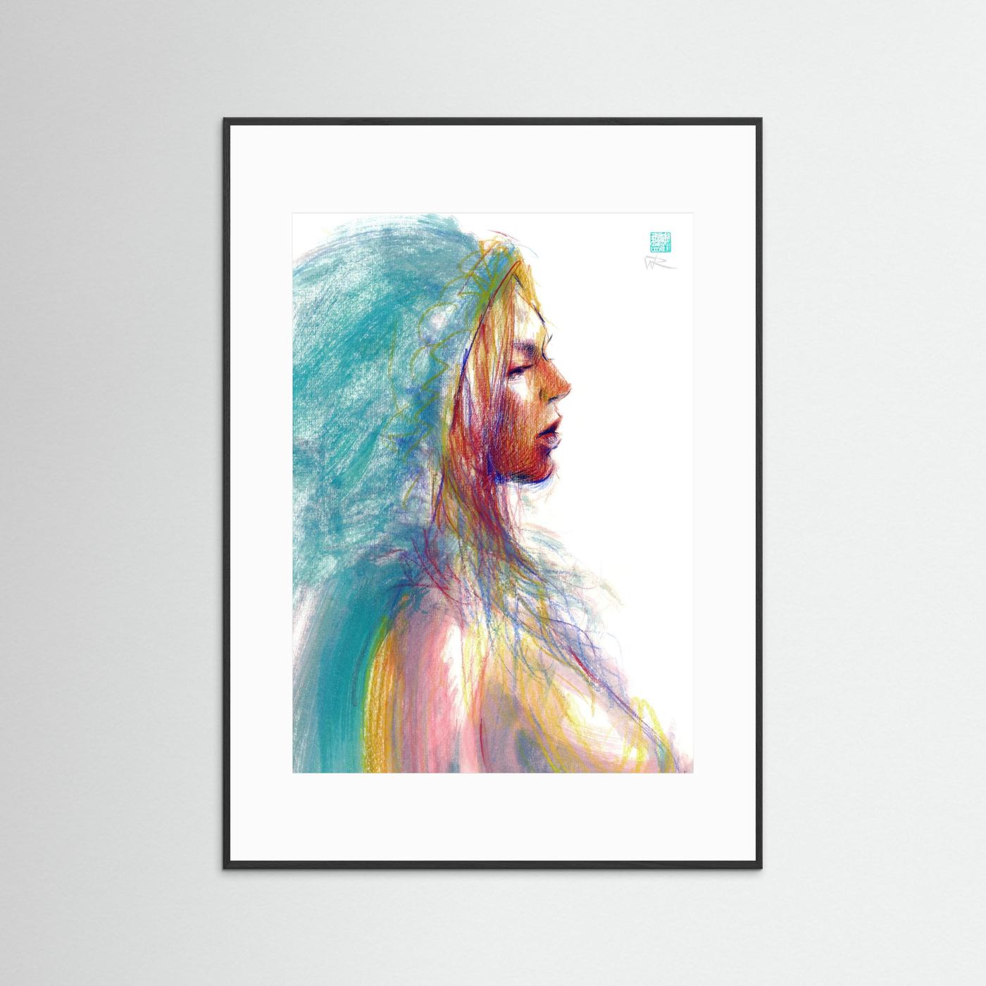 Manko in teal cloak - Print on fine art paper