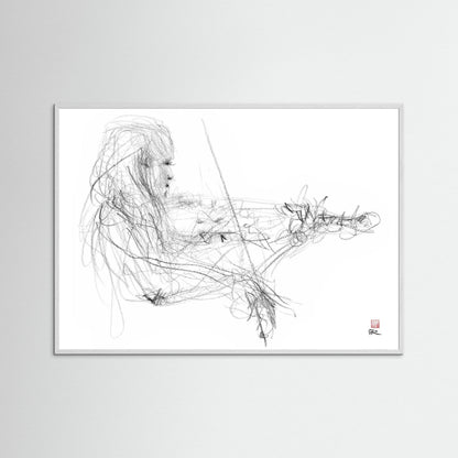 Charlotte Spruit on violin 2 - paper print