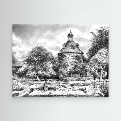 Rousham pigeon house - Canvas print