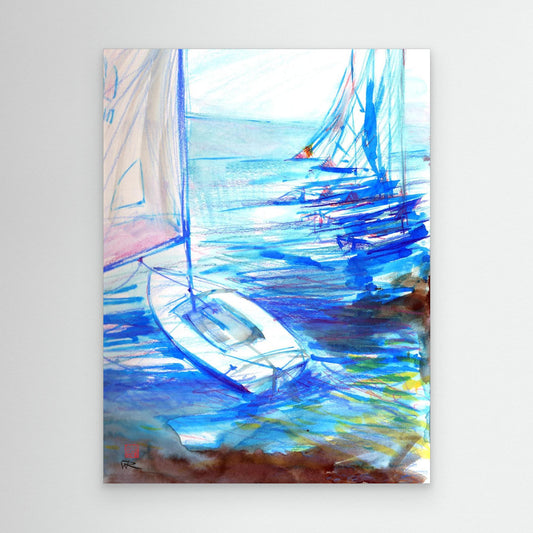 Dinghy in blue