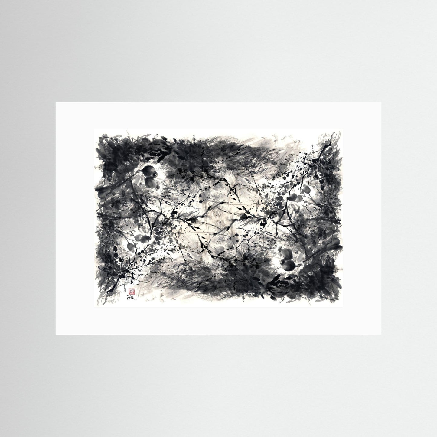 September rosehips mono 2 - Paper print