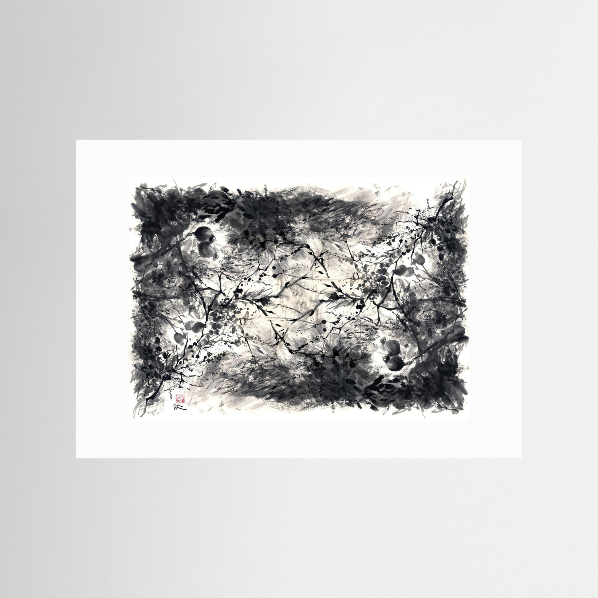 September rosehips mono 2 - Paper print
