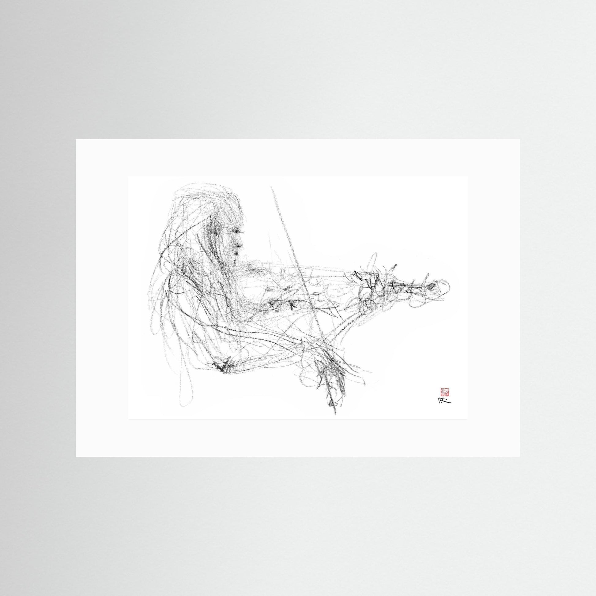 Charlotte Spruit on violin 2 - paper print