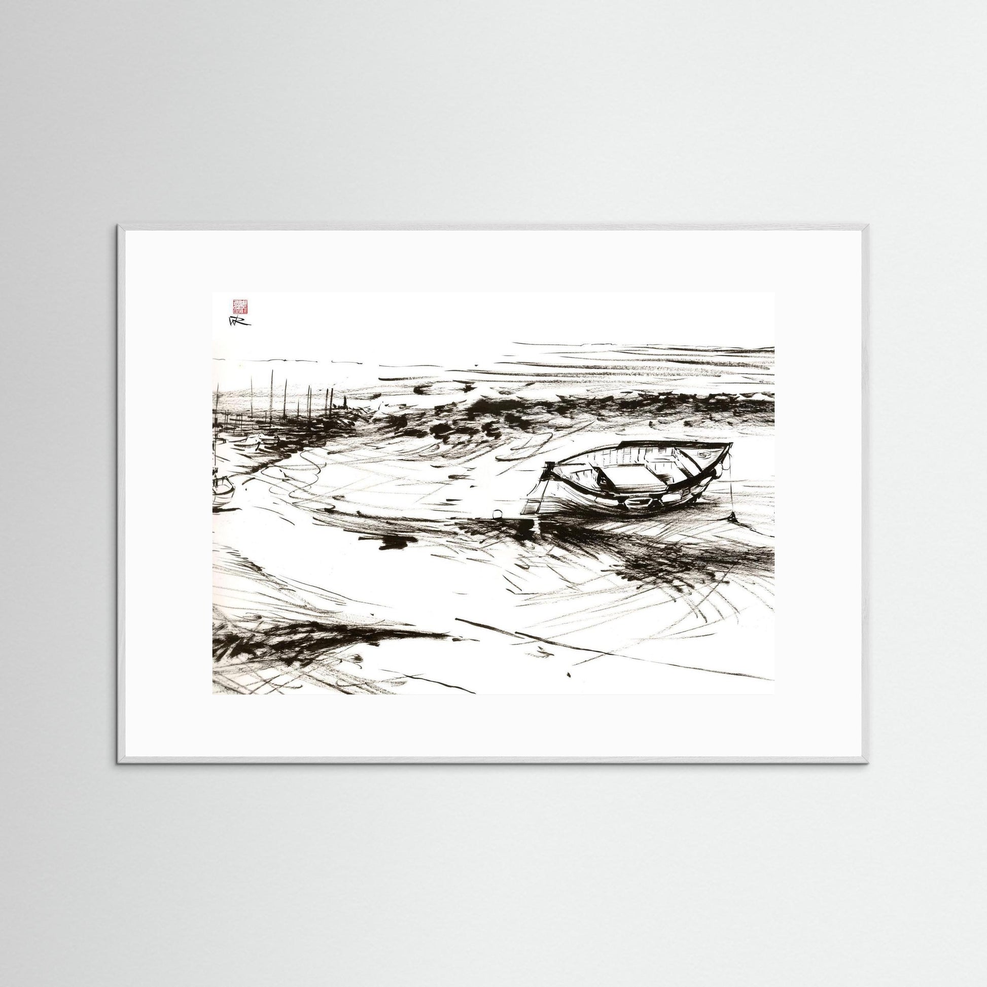 Down to the sea from Morston - Paper print