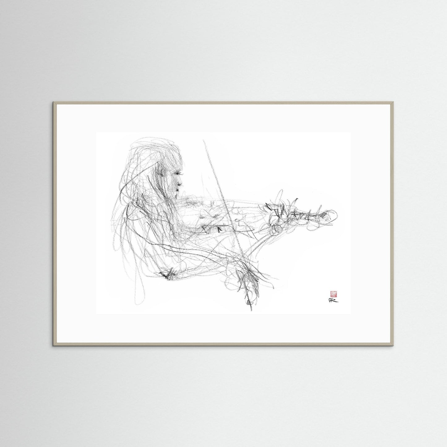 Charlotte Spruit on violin 2 - paper print
