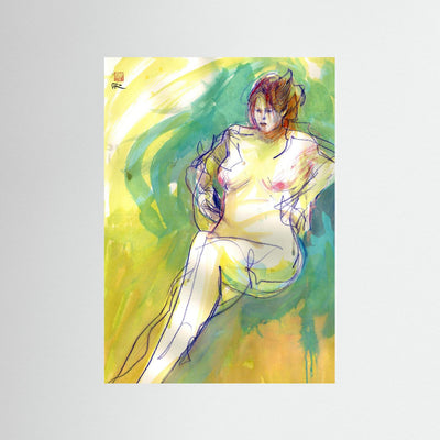 Life drawing of Kate - Print on fine art paper