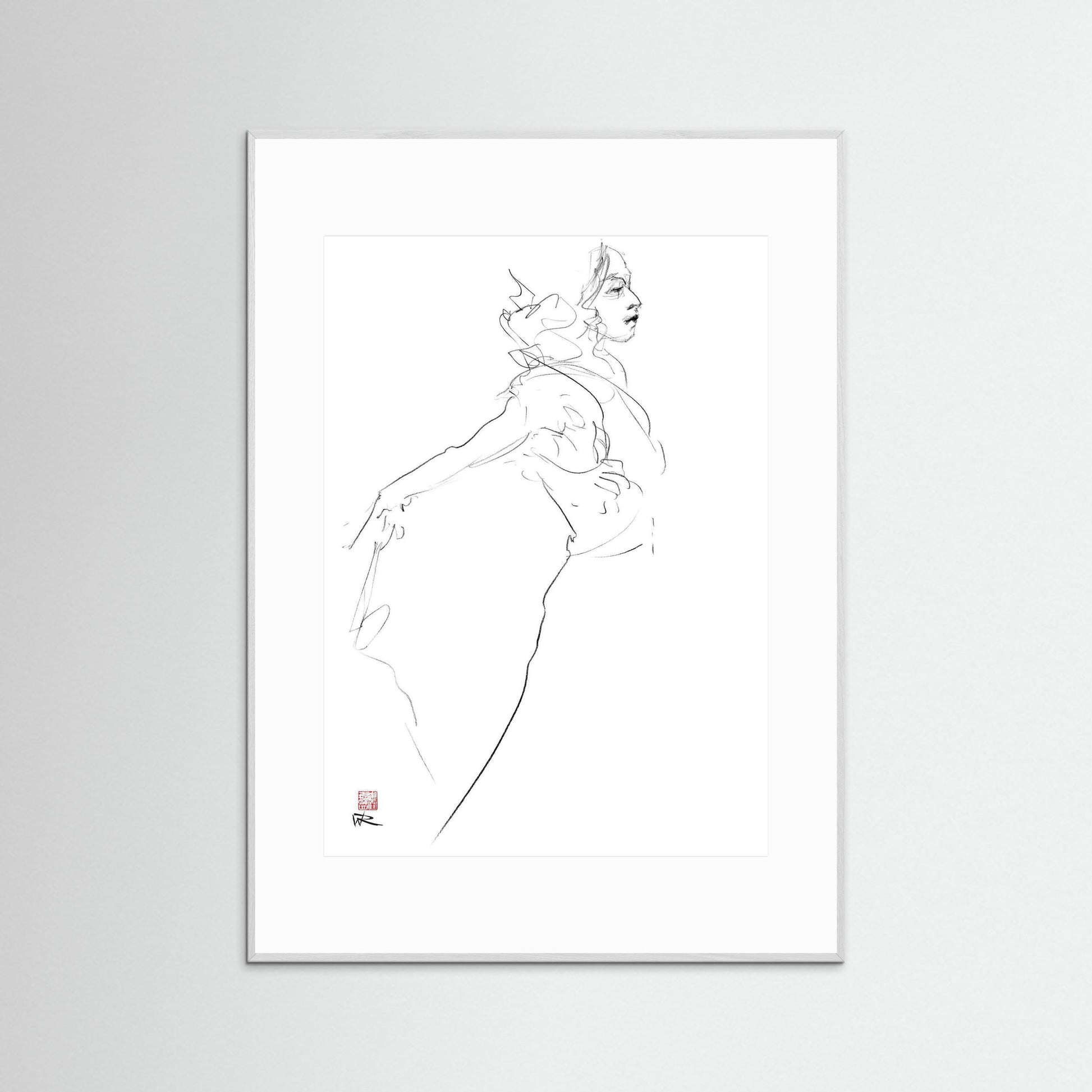 Figure line drawing oct25 - Paper print