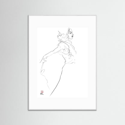 Figure line drawing oct25 - Paper print