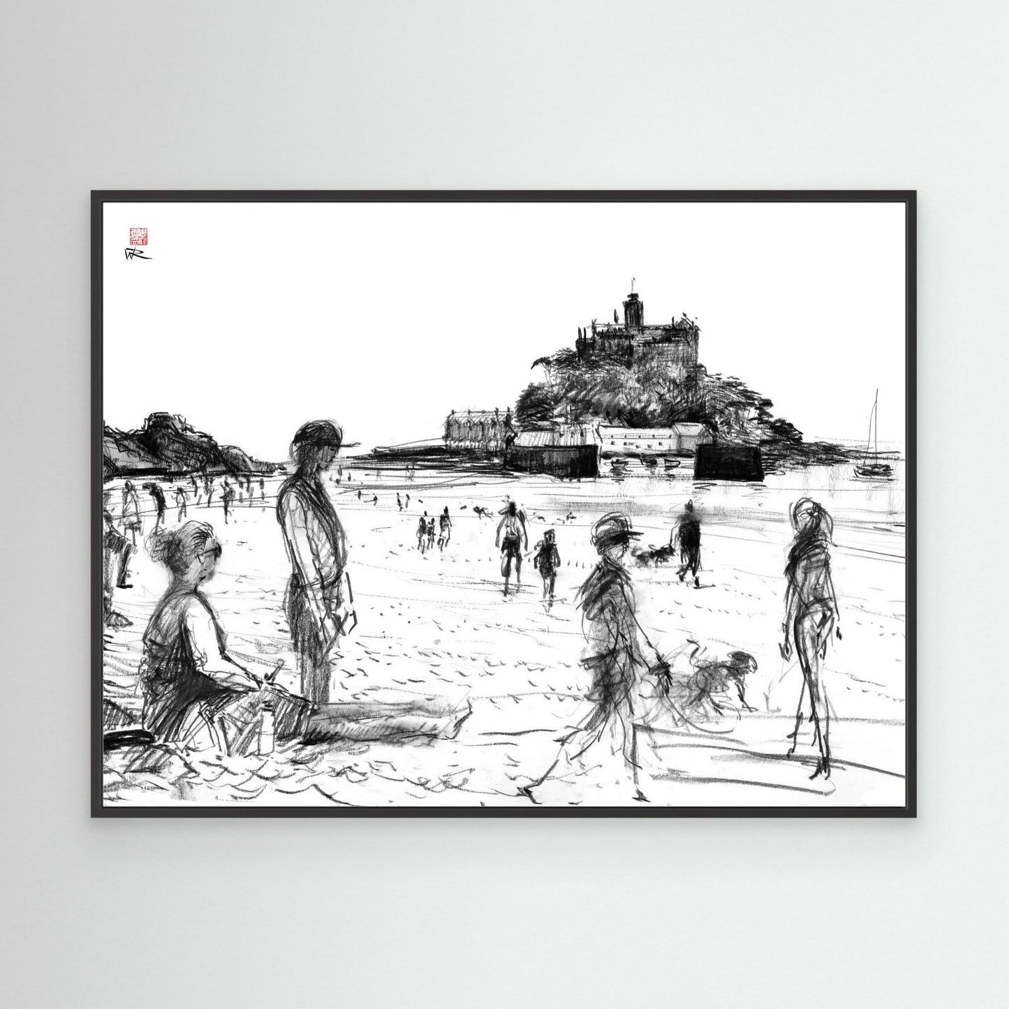 Walking the dogs on Marazion beach