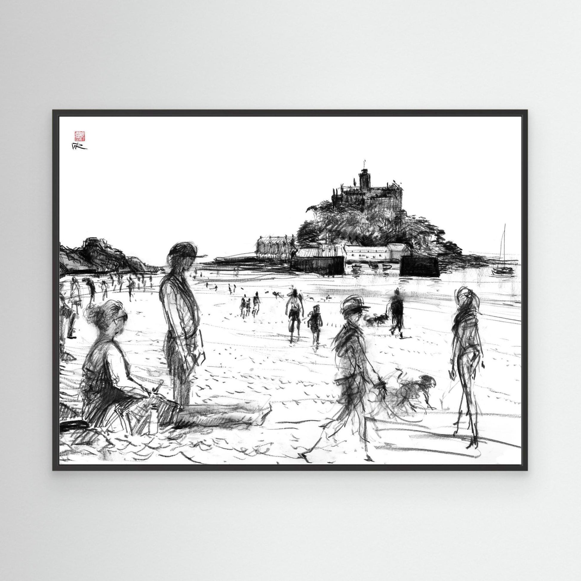 Walking the dogs on Marazion beach