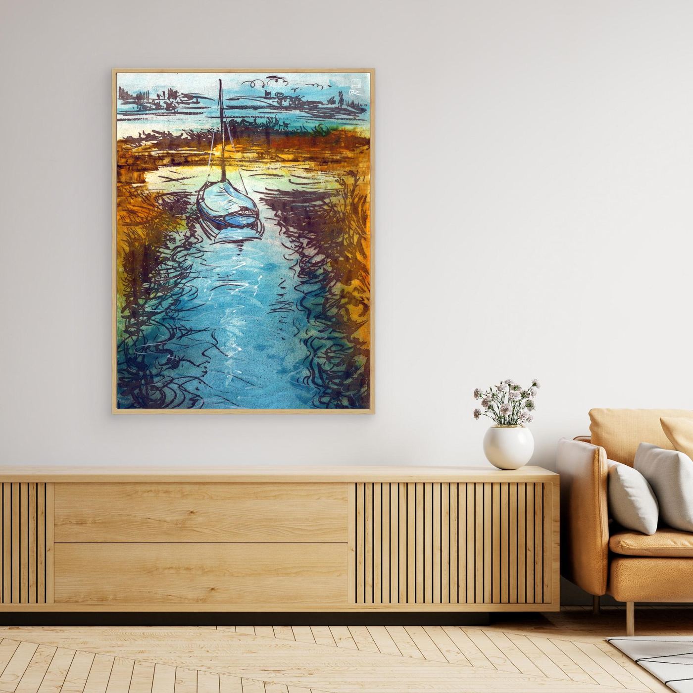 Stiffkey mooring edition 2 - Canvas art print