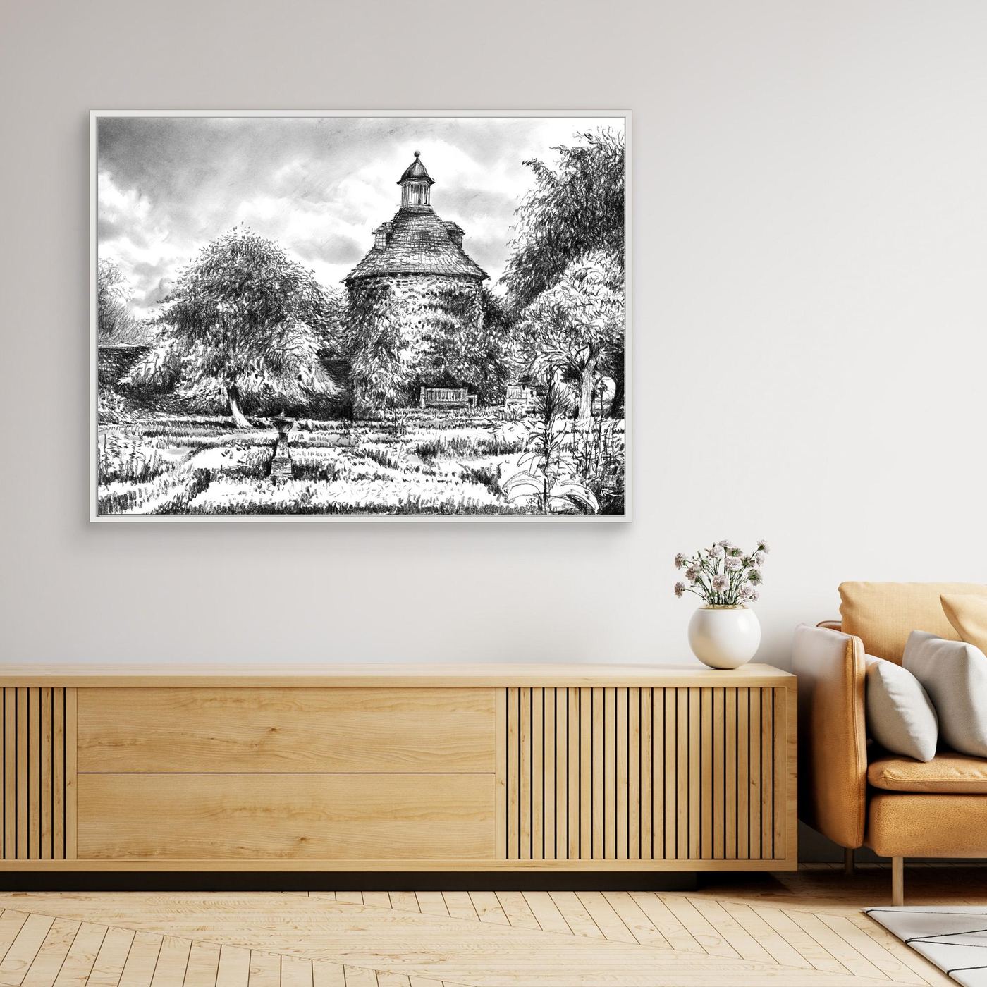 Rousham pigeon house - Canvas print