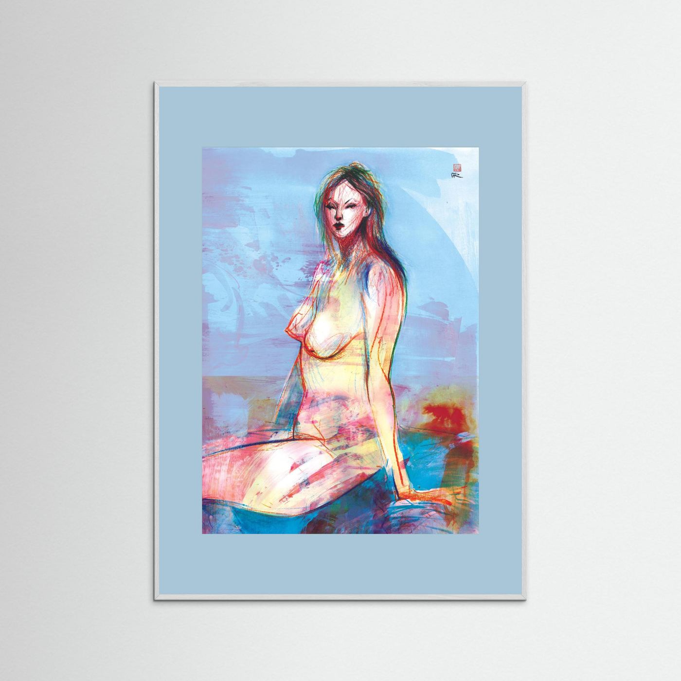Seated in reflection - Print on fine art paper
