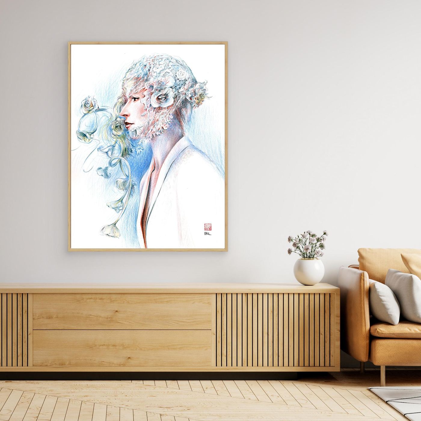 Lace hat - Canvas art print