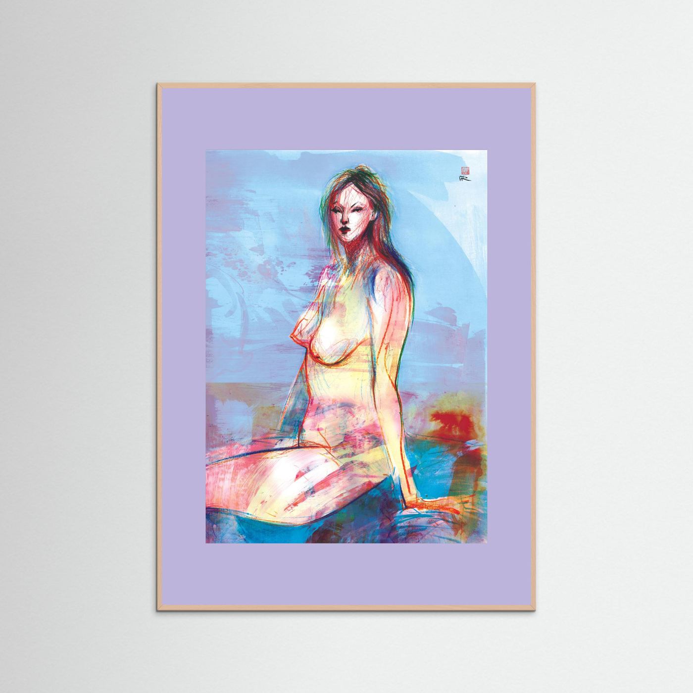 Seated in reflection - Print on fine art paper