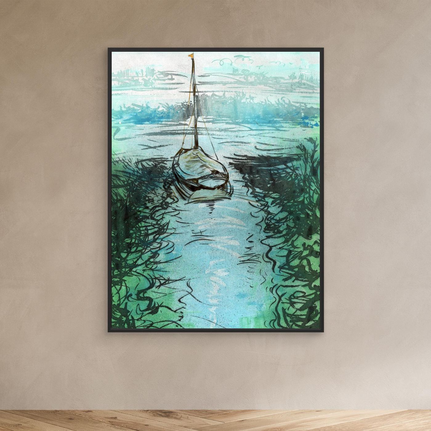 Stiffkey mooring edition 3 - Canvas print