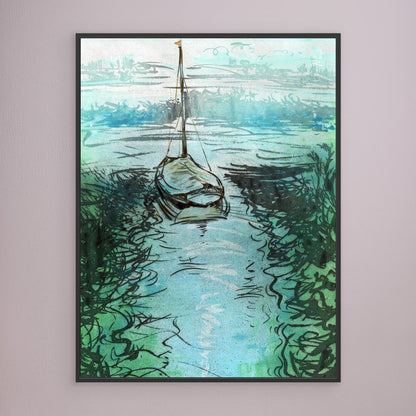 Stiffkey mooring edition 3 - Canvas print